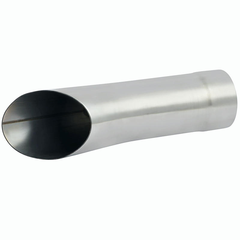 Stainless Steel Turn Down Exhaust Tip Tailpipe Bolt On 4" Inlet /Outlet 15" Long