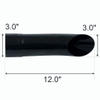 3" Inlet/Outlet 12" Long Turn Down Exhaust Tip Bolt On Tail Pipe Stainless Steel