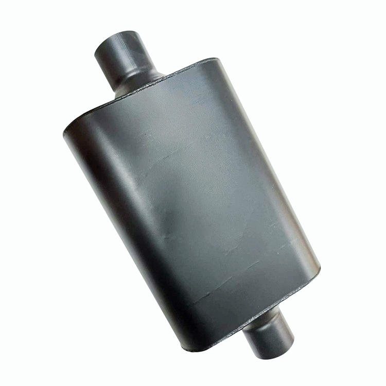 2 Chamber 2.5" Center Inlet / Outlet Sport Race Performance Muffler 942545 Black