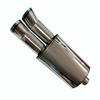 3" DTM Style Dual Burnt Tip Stainless Steel Weld-On Exhaust Muffler 2.5" Inlet