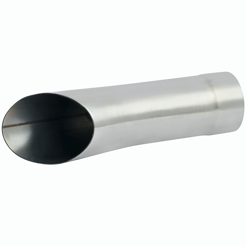 Stainless Steel Turn Down Exhaust Tip Tailpipe Bolt On 4" Inlet /Outlet 15" Long