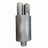 3" Dual Slant Tip DTM 3" Inlet Black Stainless Exhaust Weld-On Muffler Universal