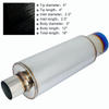 4" JDM Titanium Burnt N1 Tip Stainless T-304 Exhaust Muffler 2.5" Inlet+Silencer