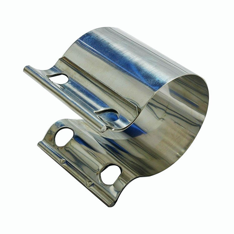 2 1/2" Stainless Steel Flat Band Exhaust Clamp 2.5" ID Sleeve Coupler T304