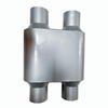 Chambered Offset Dual 2.5" Inlet - Outlet Performance Exhaust Muffler 13" Long