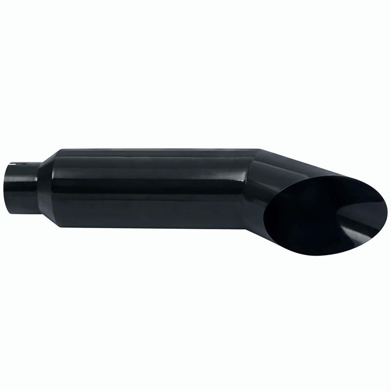 Miter Black 5" Inlet 8"Outlet 36" Long Diesel Smoker Exhaust Stack Tip Angle Cut