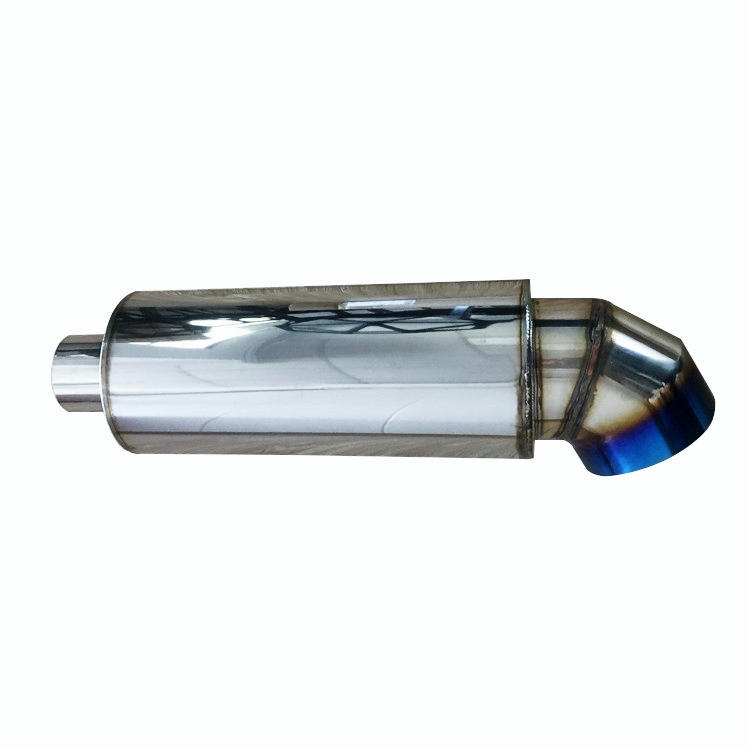 4" Cutter Knife Burnt Tip T-304 Weld-On Exhaust Muffler 2.5" Inlet Universal 4