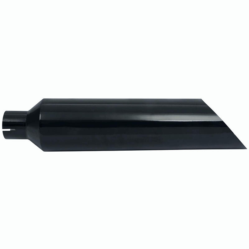 Gloss Black Miter Cut Diesel Smoker Exhaust Stack 4" Inlet 8" Tip 36" Long GMC