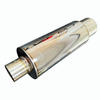 JDM 4" N1 Tip T304 Stainless Steel Exhaust Resonator Canister Muffler 2.5" Inlet