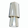 5.5" Wide Euro Oval Tip T-304 Stainless Steel Weld-on Muffler Exhaust 2.5" Inlet
