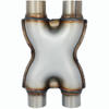 X-Pipe 2 1/4" X 2.25" Exhaust Adapter Connector Dual Coupling