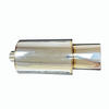 5.5" Wide Euro Oval Tip T-304 Stainless Steel Weld-on Muffler Exhaust 2.5" Inlet