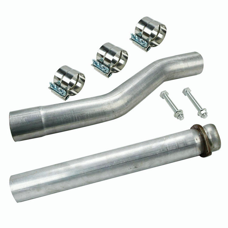 Fits 03-07 Ford Powerstroke F250 F350 Muffler and Cat DELETE Pipe 6.0 KIT+Clamps