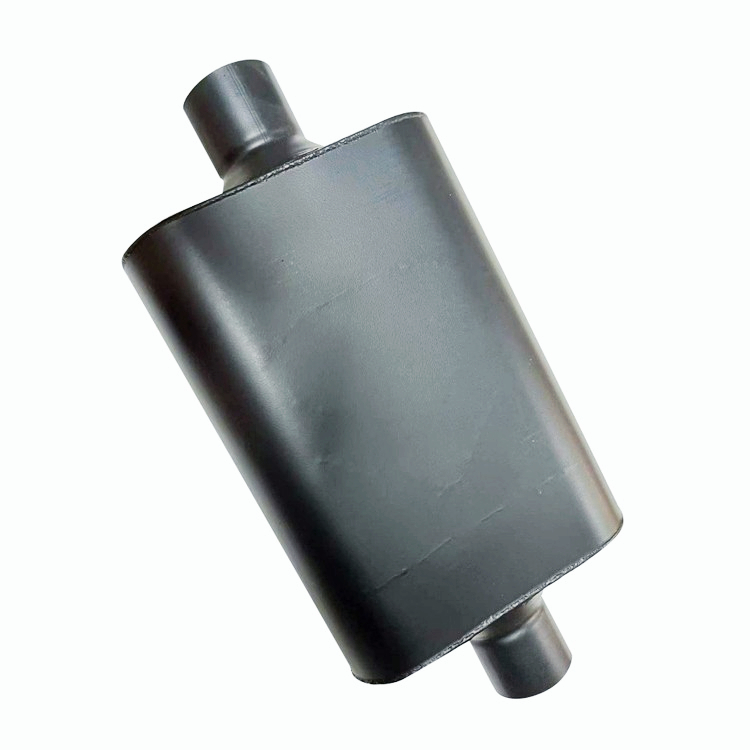 2 Chamber 2.5" Center Inlet / Outlet Sport Race Performance Muffler 942545 Black