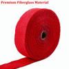Performance exhaust accessories for exhaust header titanium and red color exhaust wrap