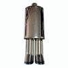3" DTM Style Dual Burnt Tip Stainless Steel Weld-On Exhaust Muffler 2.5" Inlet